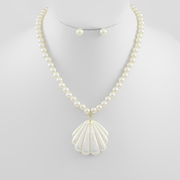 HOT 5mm Pearl Bead Shell Necklace Set